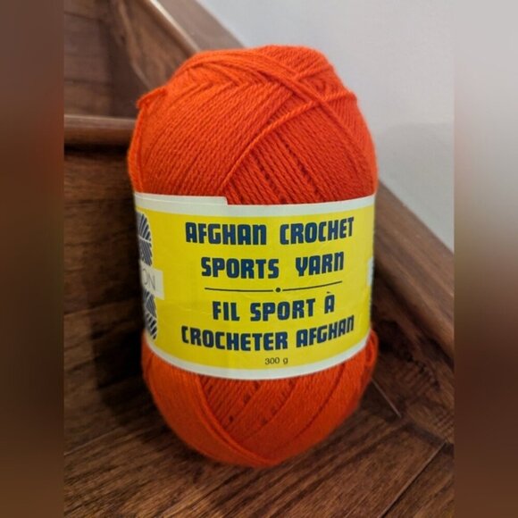 Yarn Other - Vintage EATONS AFGHAN CROCHET SPORTS YARN Orange Acrylic 300g
